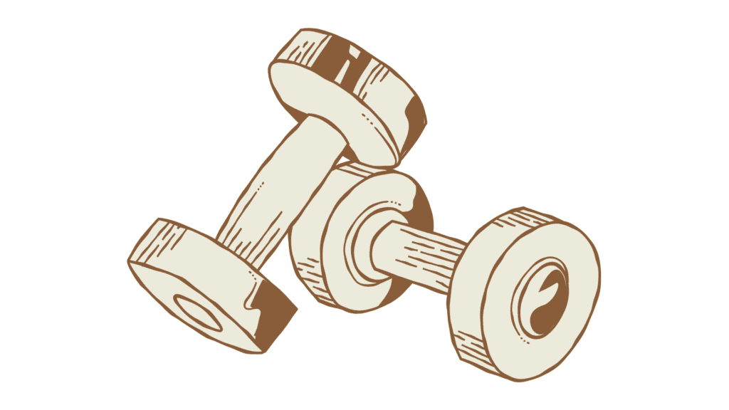  cartoon dumbells