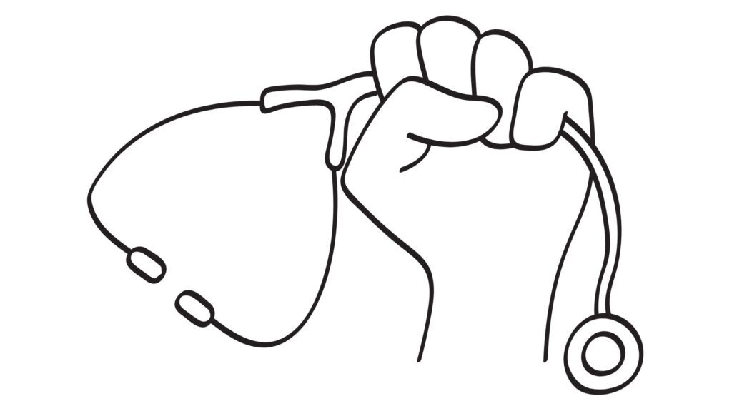 healthy illustration outline
