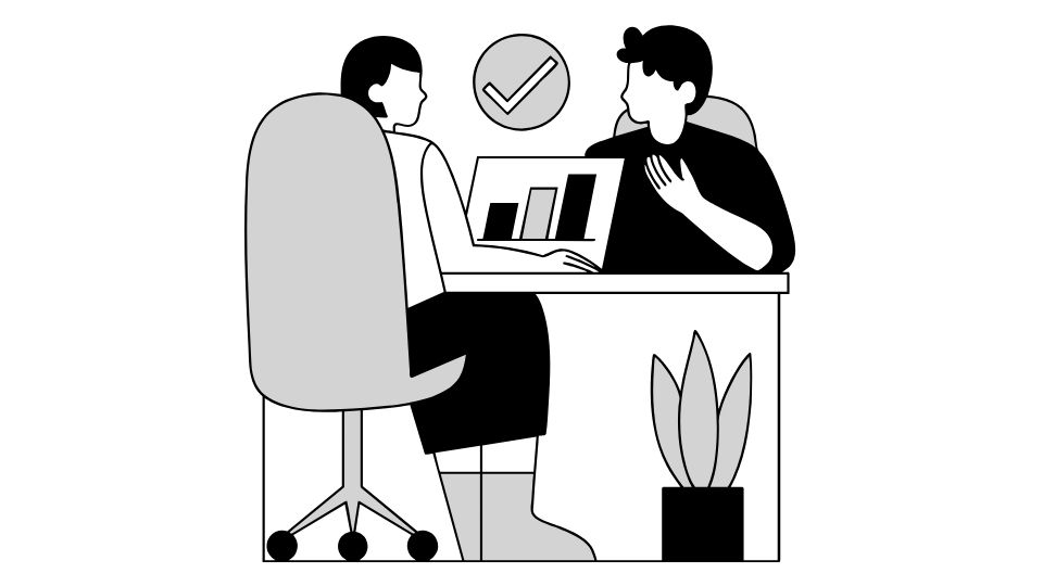 illustration about discuss