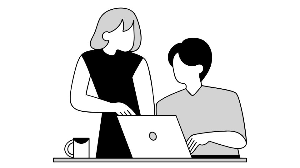 illustration about discuss