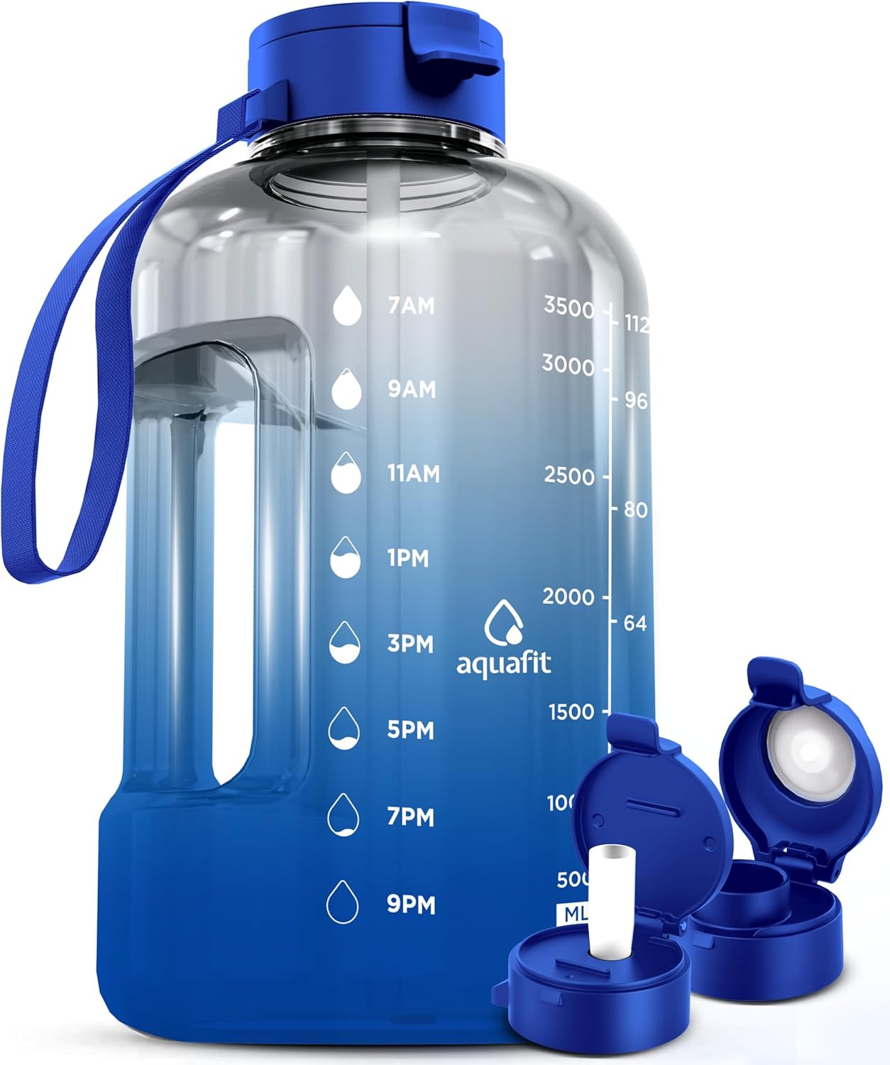 AQUAFIT 1 Gallon Water Bottle with Time Marker