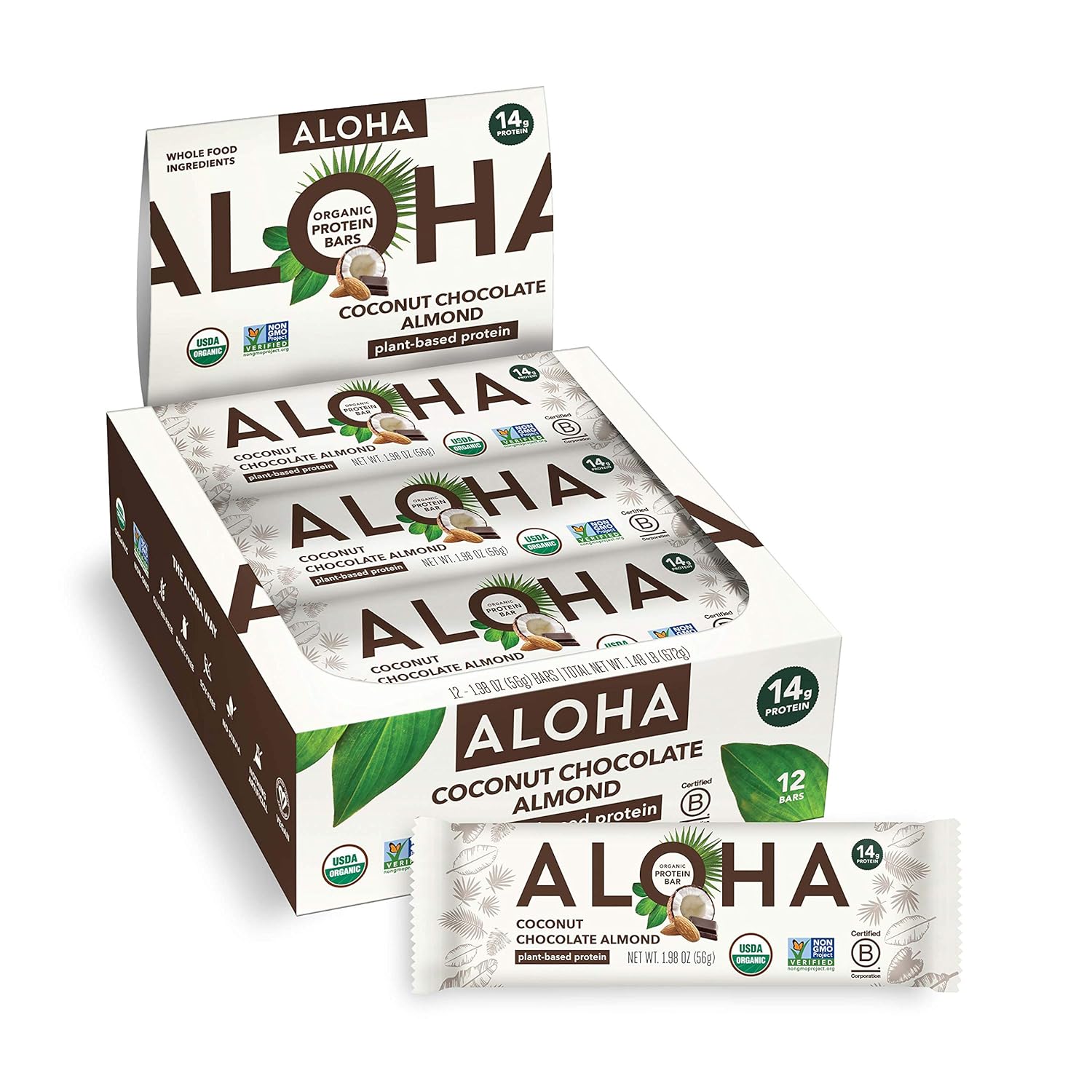 ALOHA Organic Plant Based Protein Bars