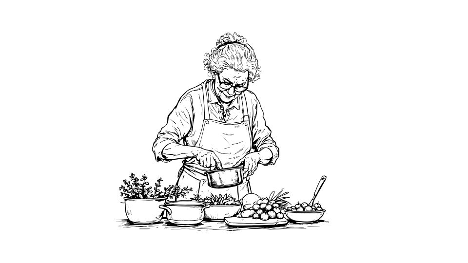 in the kitchen
