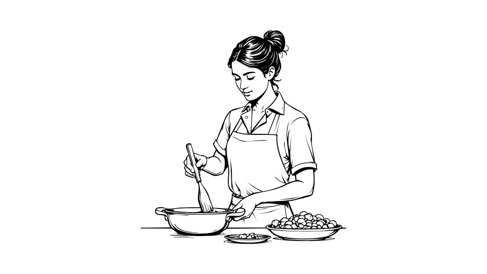 in the kitchen
