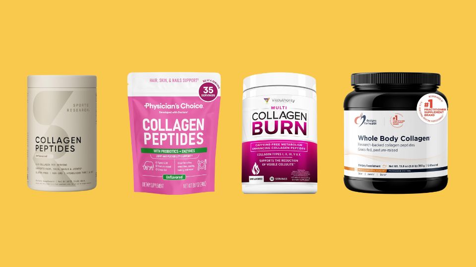 Sports Research Collagen Peptides for Women & Men, Physician's CHOICE Collagen Peptides, Hydrolyzed Collagen Powder for Weight Loss, Designs for Health Whole Body Collagen Powder
