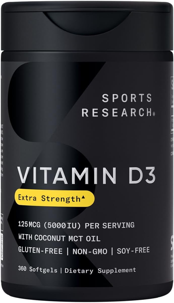 Sports Research® Vitamin D3 w/Coconut MCT Oil