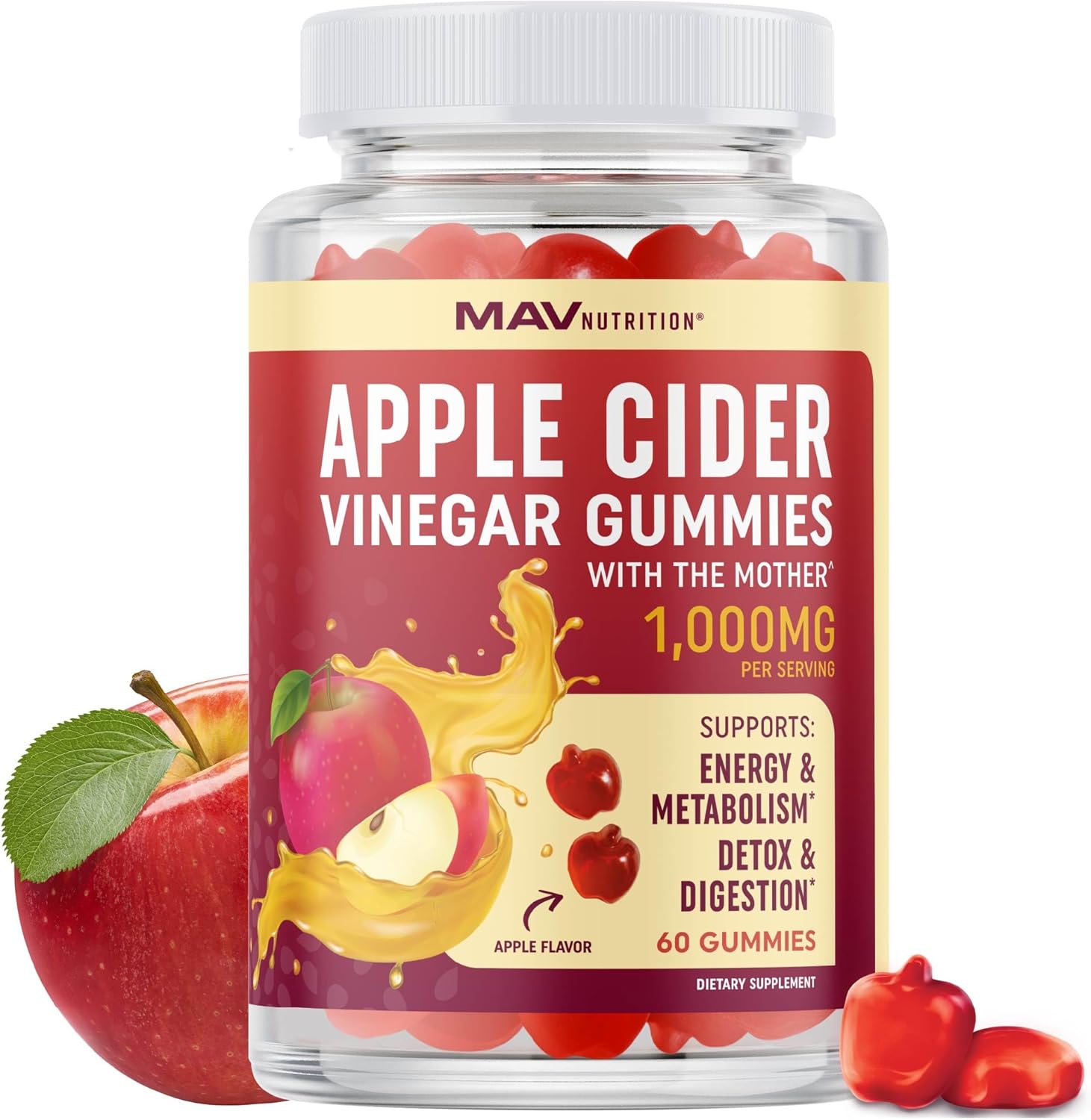 Organic Apple Cider Vinegar Gummies for Digestion